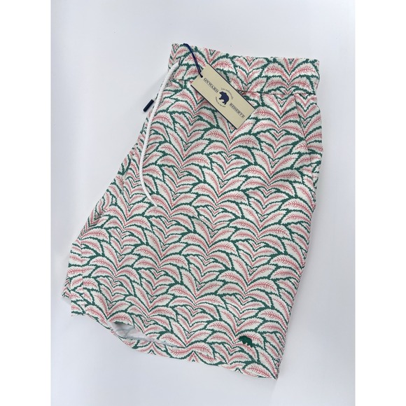 Onward Reserve Swim Trunks Size XL NEW Pink Green Deep Grass Floral Retail $75 - Picture 1 of 11